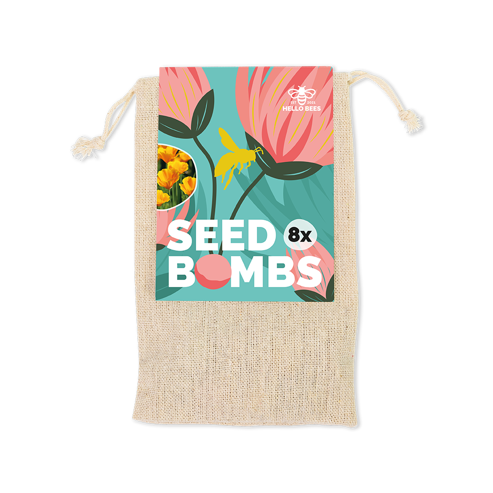 Cotton Bag with 8 Seed Bombs - Low Bloomers