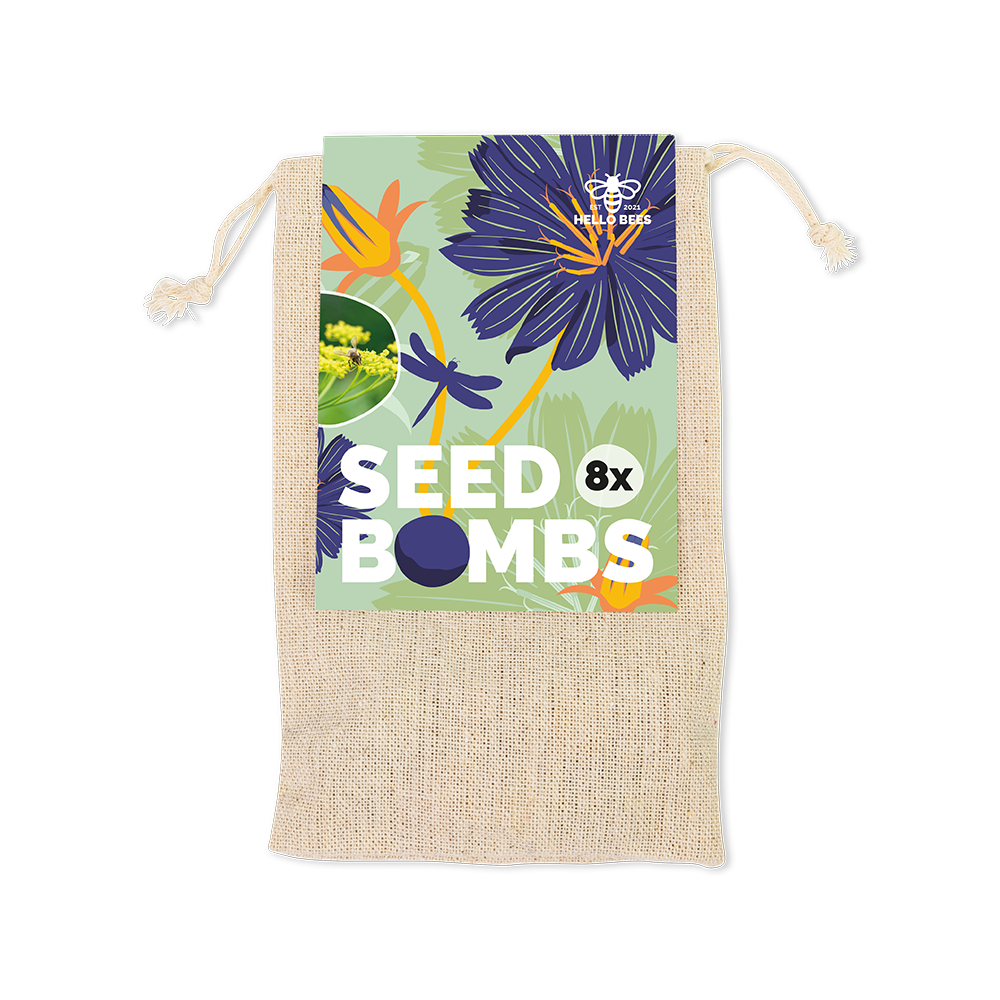 Cotton Bag with 8 Seed Bombs - Wild Vegetables