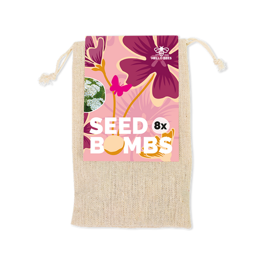 Cotton Bag with 8 Seed Bombs - Butterfly Paradise