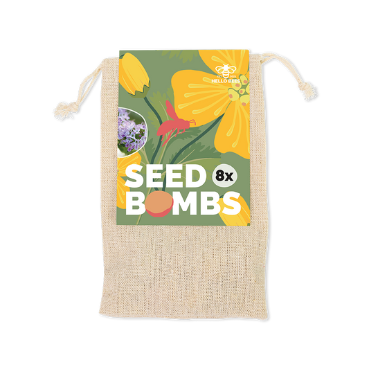 Cotton Bag with 8 Seed Bombs - Wild Herbs